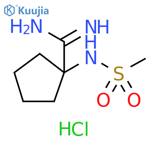 1-methanesulfonamidocyclopentane-1-carboximidamide hydrochloride structure