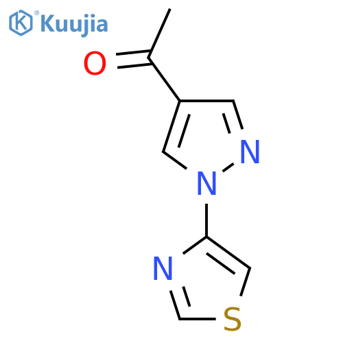 1-1-(1,3-thiazol-4-yl)-1H-pyrazol-4-ylethan-1-one structure