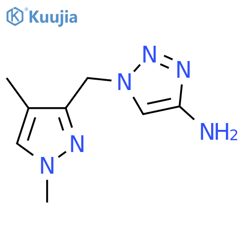1-(1,4-dimethyl-1H-pyrazol-3-yl)methyl-1H-1,2,3-triazol-4-amine structure