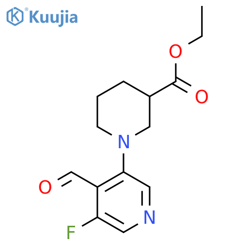 Ethyl 1-(5-fluoro-4-formylpyridin-3-yl)piperidine-3-carboxylate structure