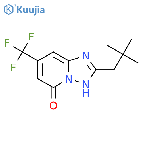 2-(2,2-dimethylpropyl)-7-(trifluoromethyl)-1,2,4triazolo1,5-apyridin-5-ol structure