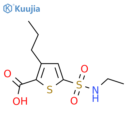 5-(Ethylsulfamoyl)-3-propylthiophene-2-carboxylic acid structure