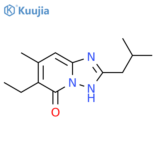 6-ethyl-7-methyl-2-(2-methylpropyl)-1,2,4triazolo1,5-apyridin-5-ol structure