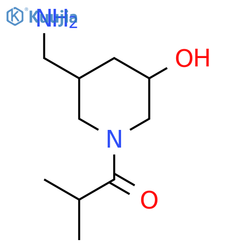 1-[3-(Aminomethyl)-5-hydroxypiperidin-1-yl]-2-methylpropan-1-one structure