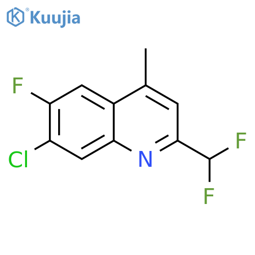 Quinoline, 7-chloro-2-(difluoromethyl)-6-fluoro-4-methyl- structure