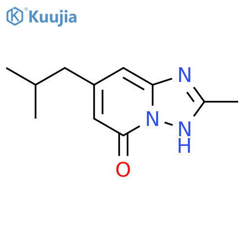 2-methyl-7-(2-methylpropyl)-1,2,4triazolo1,5-apyridin-5-ol structure