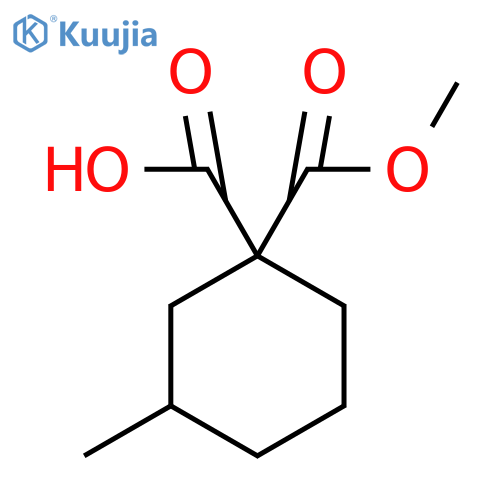 1-(methoxycarbonyl)-3-methylcyclohexane-1-carboxylic acid structure