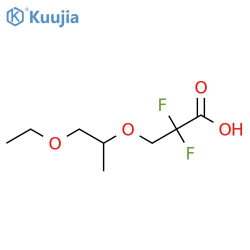 3-[(1-Ethoxypropan-2-yl)oxy]-2,2-difluoropropanoic acid structure