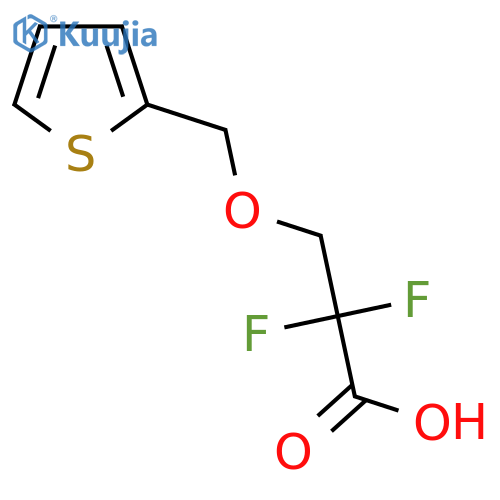 2,2-Difluoro-3-(thiophen-2-ylmethoxy)propanoic acid structure