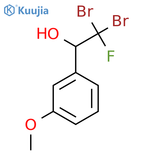 2,2-Dibromo-2-fluoro-1-(3-methoxyphenyl)ethanol structure