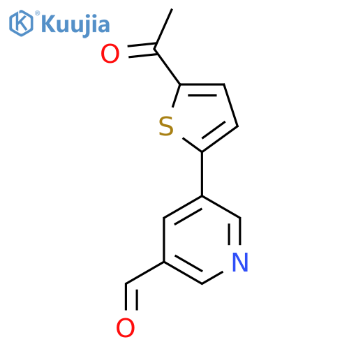 5-(5-Acetylthiophen-2-yl)pyridine-3-carbaldehyde structure