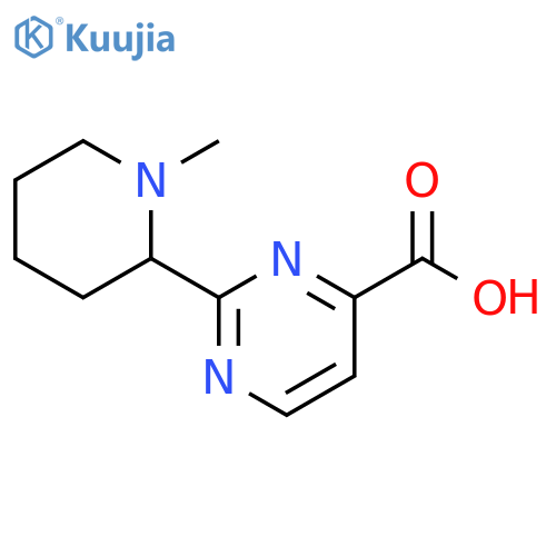 4-Pyrimidinecarboxylic acid, 2-(1-methyl-2-piperidinyl)- structure