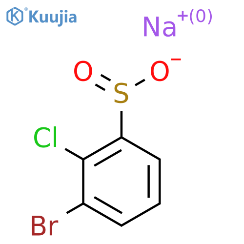 Sodium 3-bromo-2-chlorobenzene-1-sulfinate structure