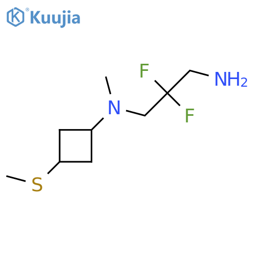 2,2-difluoro-N'-methyl-N'-(3-methylsulfanylcyclobutyl)propane-1,3-diamine structure