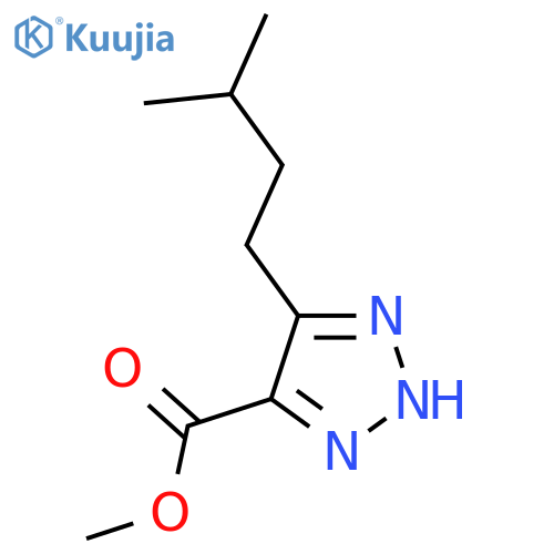 methyl 5-(3-methylbutyl)-1H-1,2,3-triazole-4-carboxylate structure