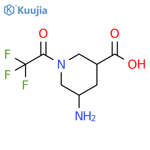 3-Piperidinecarboxylic acid, 5-amino-1-(2,2,2-trifluoroacetyl)- structure