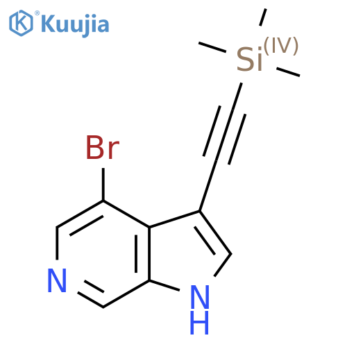 4-bromo-3-2-(trimethylsilyl)ethynyl-1H-pyrrolo2,3-cpyridine structure