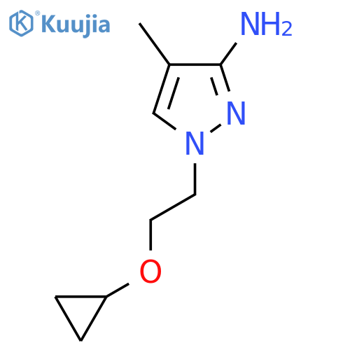 1-(2-cyclopropoxyethyl)-4-methyl-1H-pyrazol-3-amine structure