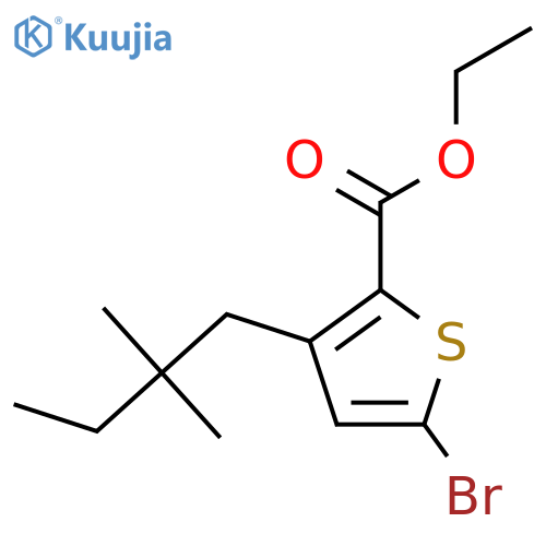 Ethyl 5-bromo-3-(2,2-dimethylbutyl)thiophene-2-carboxylate structure