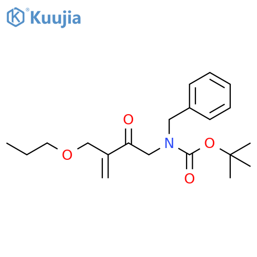 Carbamic acid, N-[2-oxo-3-(propoxymethyl)-3-buten-1-yl]-N-(phenylmethyl)-, 1,1-dimethylethyl ester structure