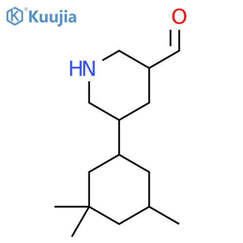 5-(3,3,5-Trimethylcyclohexyl)piperidine-3-carbaldehyde structure