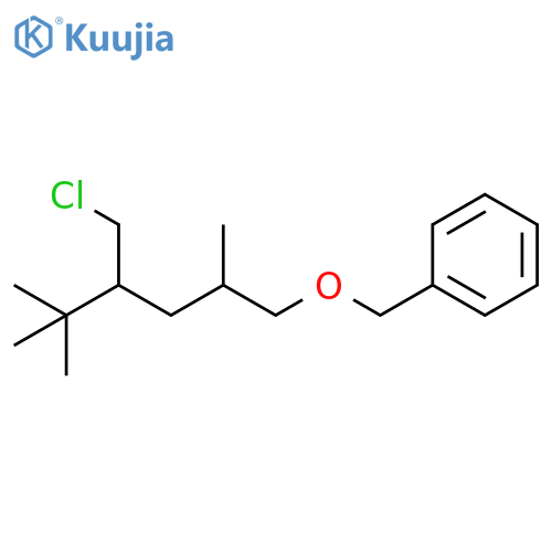 Benzene, [[[4-(chloromethyl)-2,5,5-trimethylhexyl]oxy]methyl]- structure