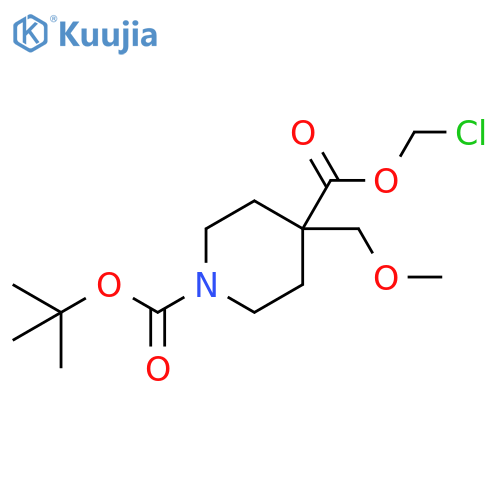 1,4-Piperidinedicarboxylic acid, 4-(methoxymethyl)-, 4-(chloromethyl) 1-(1,1-dimethylethyl) ester structure