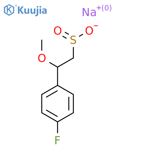 Sodium 2-(4-fluorophenyl)-2-methoxyethane-1-sulfinate structure