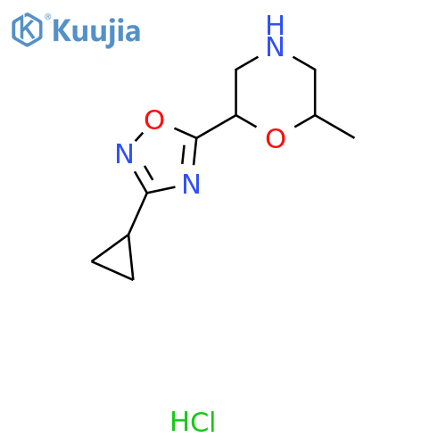 2-(3-Cyclopropyl-1,2,4-oxadiazol-5-yl)-6-methylmorpholine hydrochloride structure