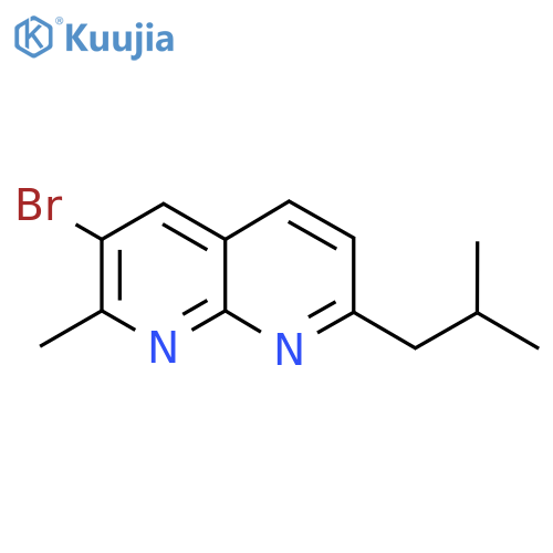 3-Bromo-2-methyl-7-(2-methylpropyl)-1,8-naphthyridine structure