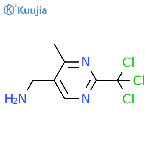 [4-Methyl-2-(trichloromethyl)pyrimidin-5-yl]methanamine structure