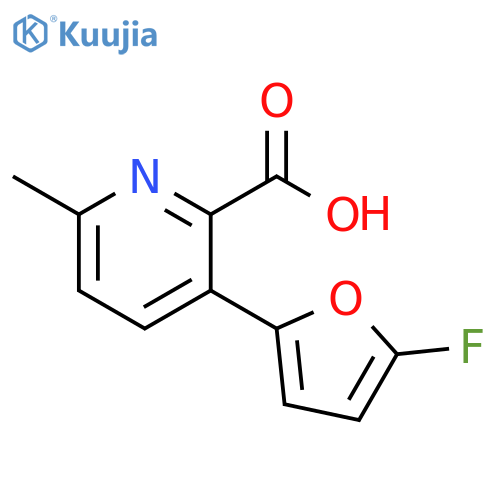 2-Pyridinecarboxylic acid, 3-(5-fluoro-2-furanyl)-6-methyl- structure