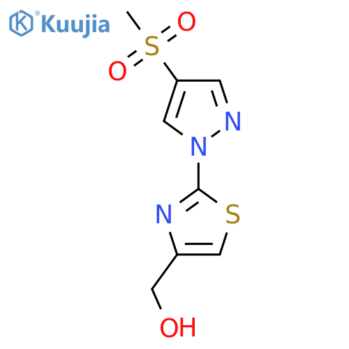 2-(4-methanesulfonyl-1H-pyrazol-1-yl)-1,3-thiazol-4-ylmethanol structure