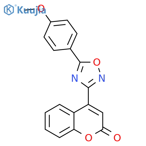 2H-1-Benzopyran-2-one, 4-[5-(4-methoxyphenyl)-1,2,4-oxadiazol-3-yl]- structure