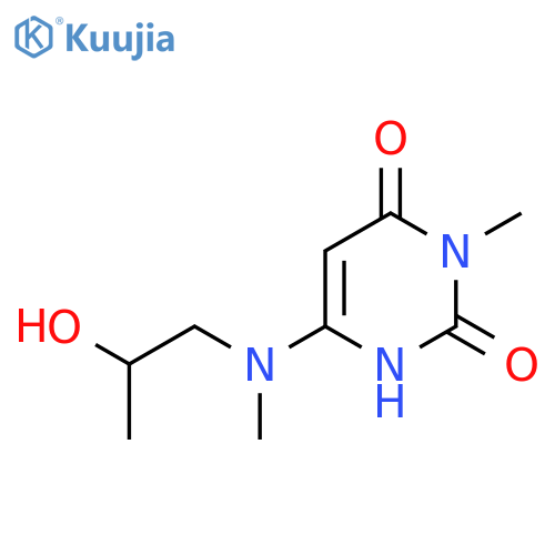 2,4(1H,3H)-Pyrimidinedione, 6-[(2-hydroxypropyl)methylamino]-3-methyl- structure