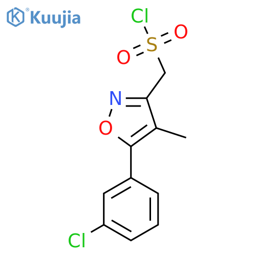 5-(3-chlorophenyl)-4-methyl-1,2-oxazol-3-ylmethanesulfonyl chloride structure