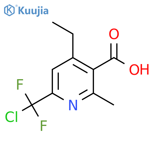 6-(Chlorodifluoromethyl)-4-ethyl-2-methylpyridine-3-carboxylic acid structure