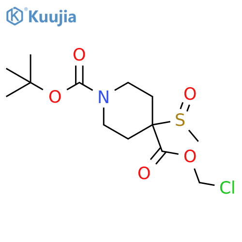 1,4-Piperidinedicarboxylic acid, 4-(methylsulfinyl)-, 4-(chloromethyl) 1-(1,1-dimethylethyl) ester structure