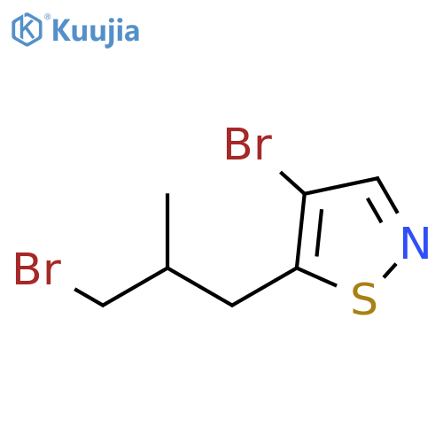 Isothiazole, 4-bromo-5-(3-bromo-2-methylpropyl)- structure