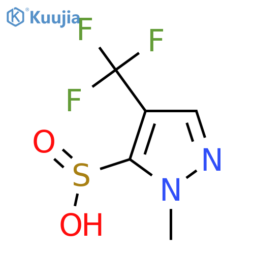 1-methyl-4-(trifluoromethyl)-1H-pyrazole-5-sulfinic acid structure