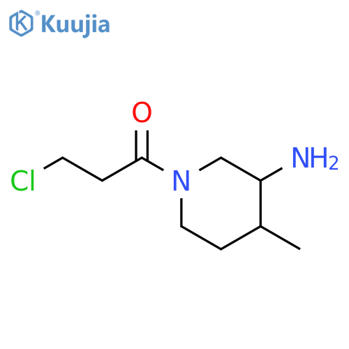 1-Propanone, 1-(3-amino-4-methyl-1-piperidinyl)-3-chloro- structure