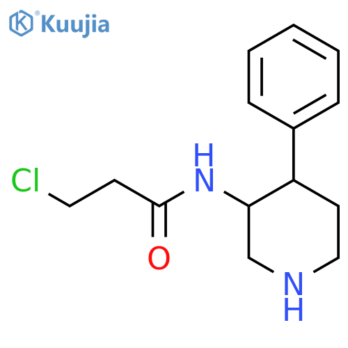 Propanamide, 3-chloro-N-(4-phenyl-3-piperidinyl)- structure