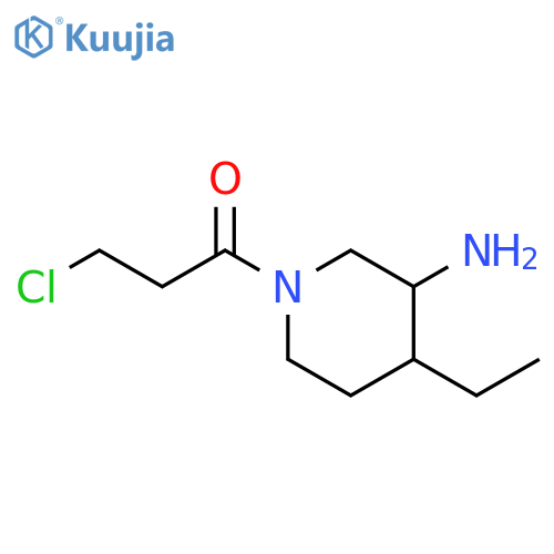 1-Propanone, 1-(3-amino-4-ethyl-1-piperidinyl)-3-chloro- structure