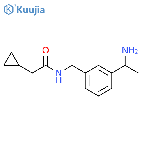 N-{3-(1-aminoethyl)phenylmethyl}-2-cyclopropylacetamide structure