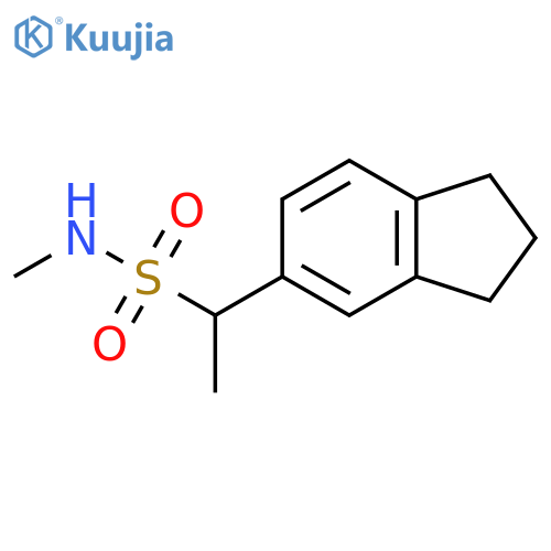1H-Indene-5-methanesulfonamide, 2,3-dihydro-N,α-dimethyl- structure