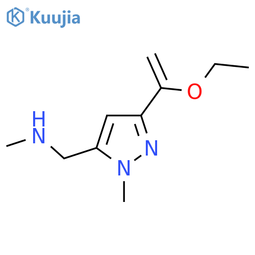 {[3-(1-ethoxyethenyl)-1-methyl-1H-pyrazol-5-yl]methyl}(methyl)amine structure