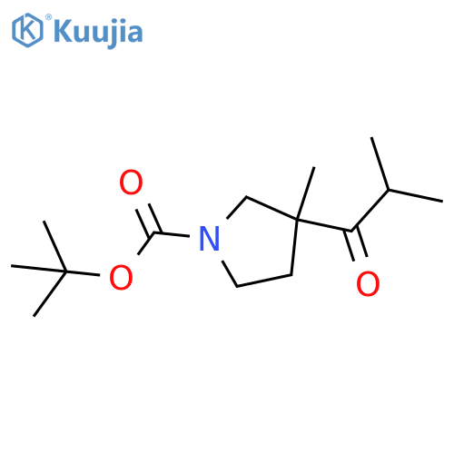 Tert-butyl 3-methyl-3-(2-methylpropanoyl)pyrrolidine-1-carboxylate structure