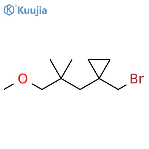 Cyclopropane, 1-(bromomethyl)-1-(3-methoxy-2,2-dimethylpropyl)- structure