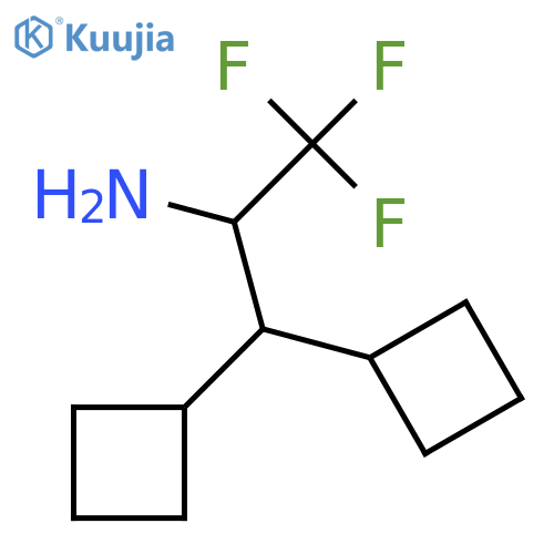 3,3-Di(cyclobutyl)-1,1,1-trifluoropropan-2-amine structure