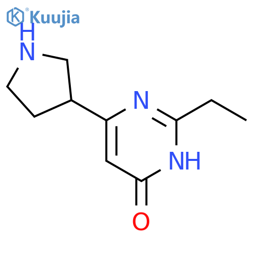 4(3H)-Pyrimidinone, 2-ethyl-6-(3-pyrrolidinyl)- structure
